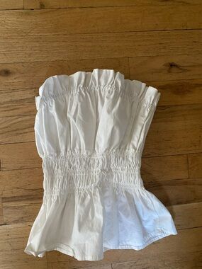 Smocked white tube top. Size small. New with tags.